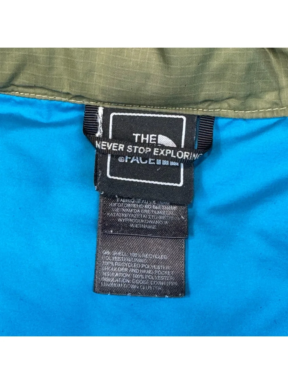 The North Face Men's Aconcagua Down Puffer Jacket Olive Green Size XL